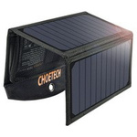 Skládací solární nabíječka Choetech Solární fotovoltaická 19W 2x USB 2,4A černá (SC001)