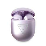 Guess sluchátka Bluetooth GUTWST82TRU TWS + dokovací stanice fialová/fialová Triangle Logo