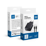 Ładowarka sieciowa do telefonu Blue Star USB C QC4.0 PD 3A 25W + kabel USB C do USB C TFB-TC-25WPD czarna