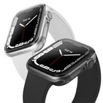 UNIQ pouzdro Glase Apple Watch Series 7 41mm. Dvojité balení čirý kouř/čirý kouř