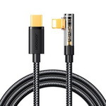 Joyroom Angled Lightning kabel - USB C pro rychlé nabíjení a přenos dat 20W 1,2 m černý (S-CL020A6)