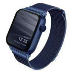 UNIQ řemínek Dante Apple Watch Series 4/5/6/7/SE 40/41mm. Nerezová ocel modrá/mořská modř