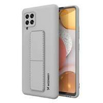 Wozinsky Kickstand Case Silikonový kryt stojanu pro Samsung Galaxy A42 5G šedý