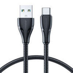 Joyroom USB - USB C 3A kabel Surpass Series pro rychlé nabíjení a přenos dat 1,2 m černý (S-UC027A11)