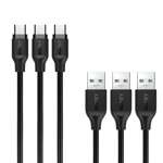 AUKEY CB-CMD3 sada 3 ks. PVC kabely USB C