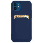 Card Case silikonový pouzdro peněženka s kapsou na karty a doklady pro Samsung Galaxy A22 4G navy blue