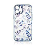 Design Case pro iPhone 12 Pro Max květinové pouzdro tmavě modré