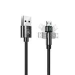 Kabel Opletený USAMS USB MicroUSB U60 Rotary 2A 1m černý