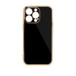 Lighting Color Case pro iPhone 12 Pro Max černý gelový kryt se zlatým rámem