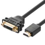 Ugreen kabelový adaptér kabel DVI 24 + 5 pin (samice) - HDMI (samec) 22 cm černý (20136)