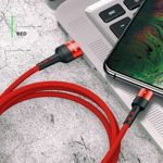 Kabel Opletený USAMS Lightning 2A Rychlé nabíjení 1m Červený