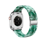 Pasek do Apple Watch Forcell F-Design FA04 zatrzask żywiczny marmurkowy 42 / 44 / 45 / 49 mm zielony