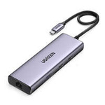 Multifunkční zařízení 5 v 1 USB-C - HDMI 1.4 / 3 x USB-A / USB-C PD 100W Ugreen CM511 - šedá barva