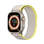 Sportovní řemínek na suchý zip pro Apple Watch 8 / 7 / 6 / SE / 5 / 4 / 3 / 2 / 1 (38, 40, 41 mm) Dux Ducis Strap YJ verze - žluto-béžová