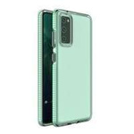 Pružinový Case gelový kryt pouzdro s barevným rámečkem pro Samsung Galaxy S21 Ultra 5G mint