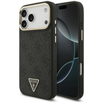 Etui Guess 4G Triangle Logo MagSafe do   iPhone 17 Pro Max czarny złoty