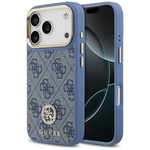 Etui Guess 4G Strass Logo MagSafe do     iPhone 17 Pro niebieski