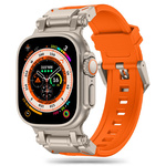 Pasek Tech-protect Delta Pro Apple Watch 4 / 5 / 6 / 7 / 8 / 9 / Se / Ultra 1 / 2 (42 / 44 / 45 / 49 Mm) Orange/titanium
