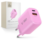 TECH-PROTECT NCA30 2-PORT NETWORK CHARGER PD 30W / QC3.0 BABY PINK