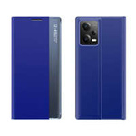 Nový kryt pouzdra na spaní pro Xiaomi Redmi Note 12 5G / Poco X5 5G kryt s odklápěcím stojánkem modrý