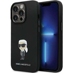 Etui Karl Lagerfeld KLHCP14LSMHKNPK iPhone 14 Pro 6.1" czarny/black Silicone Ikonik Metal Pin