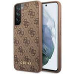 Obal Guess GUHCS23SG4GFBR S23 S911 brown/brown hard case 4G Metal Gold Logo Case