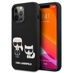 Pouzdro KARL LAGERFELD Apple iPhone 13 Pro silikonové Karl &amp; Choupette Black Hardcase