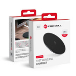 Ładowarka indukcyjna Forcell F-Energy Qi QC 15W + kabel USB C do USB A czarna