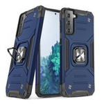 Wozinsky Ring Armor Tough Hybrid Case Cover + magnetický držák pro Samsung Galaxy S21 + 5G (S21 Plus 5G) modrý