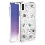 Uniq pouzdro Lumence Clear iPhone Xs Max silver / Perivvinkle silver