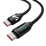 [RETURNED ITEM] USB C - USB C kabel Wozinsky WUCCC1 s PD displejem 100W 1m - černý