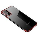 Čirý barevný case gelový kryt pouzdro s kovovým rámečkem Samsung Galaxy A72 4G červený