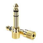 Ugreen adaptér 3,5 mm mini jack na 6,3 mm jack adaptér zlatý (20503)