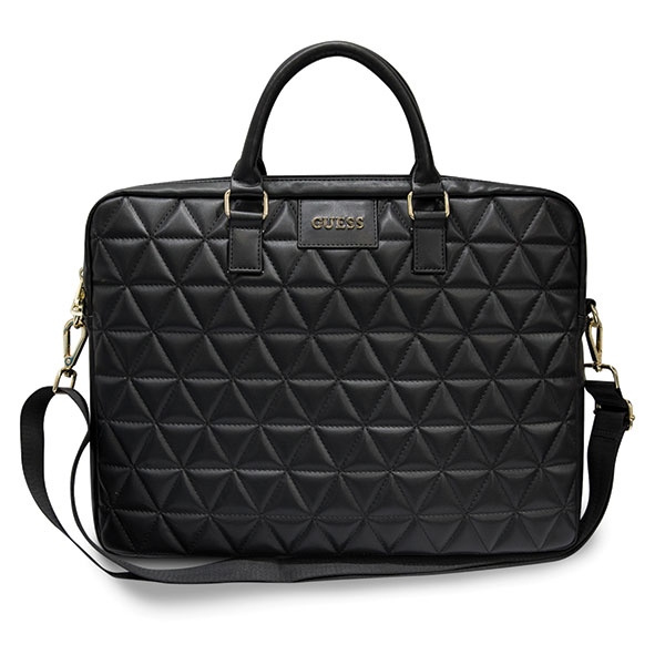GUESS Laptop Bag 15 Quilted Black Case