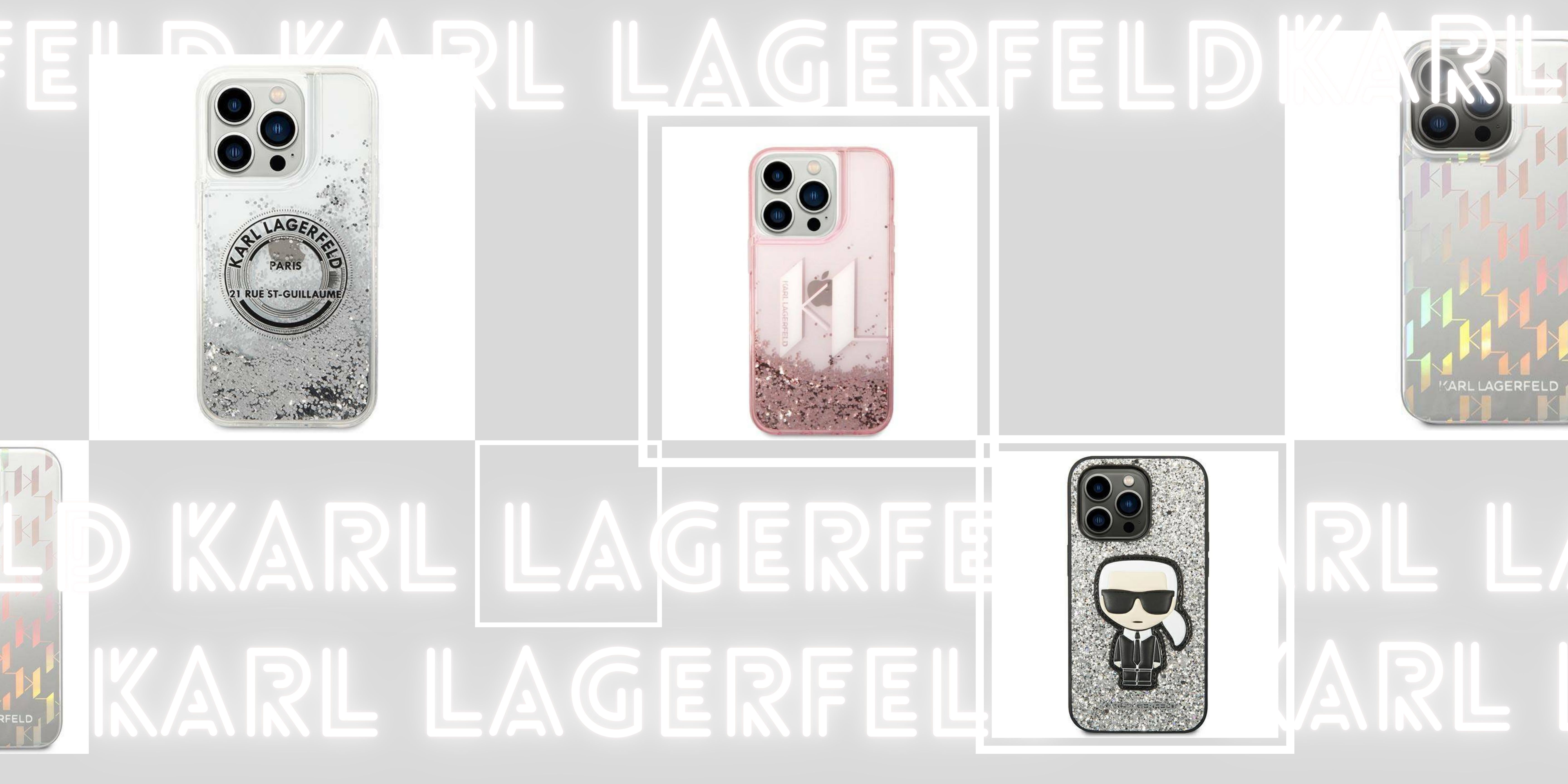 karl lagerfeld iphone 14 pro etui glitter