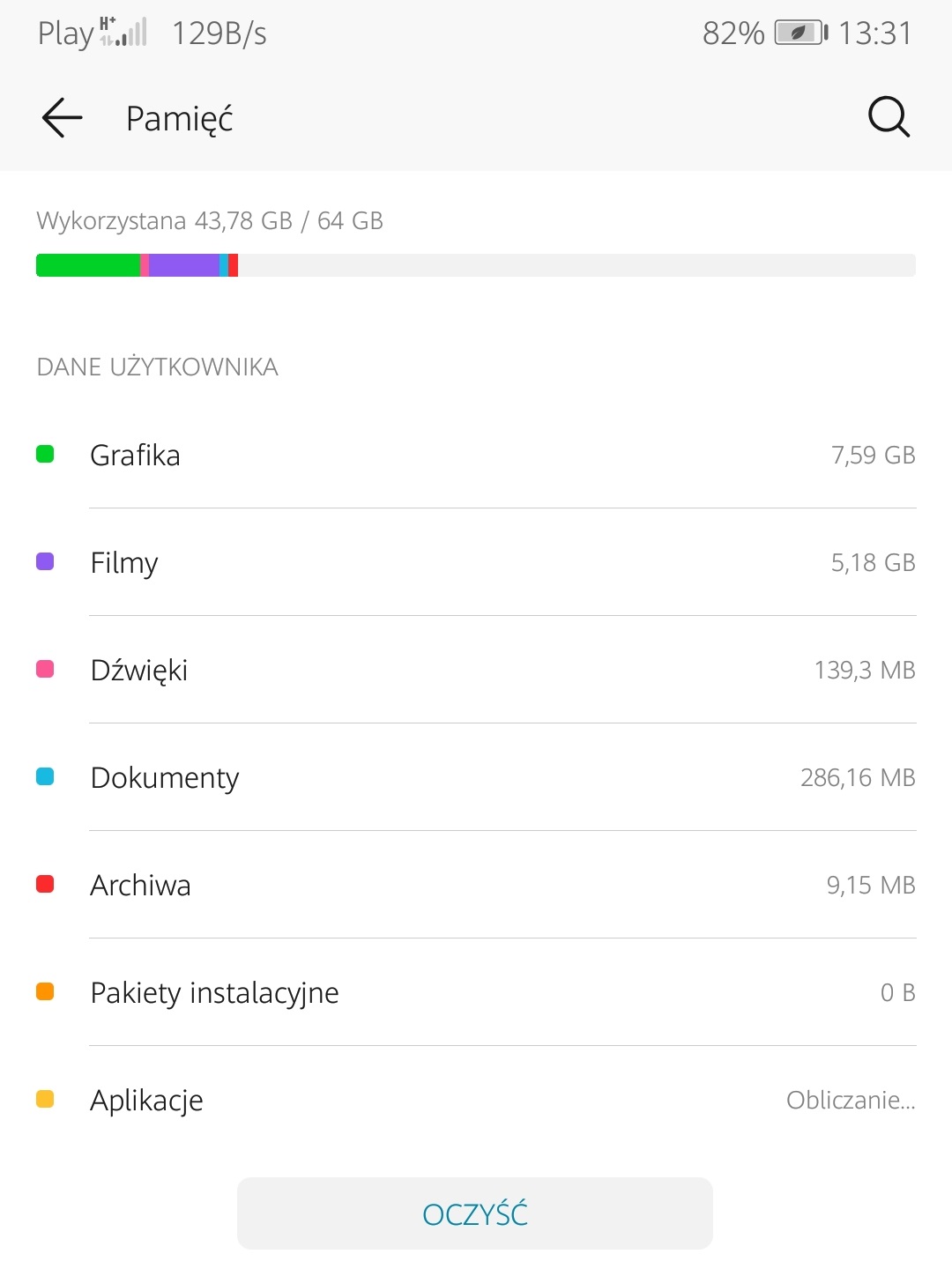 czyszczenie pamięci telefonu z Androidem