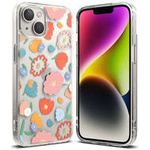 Ringke Fusion Design Armoured Sleeve Cover mit Gelrahmen für iPhone 14 transparent (Floral) (FD633E31)