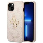 Hülle Guess iPhone 14 6.1" rosa/rosa hartcase 4G Big Metal Logo