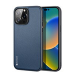 Dux Ducis Fino Hülle iPhone 14 Pro Max blaues Nylon