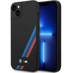 Hülle BMW BMHCP14M22SOTK iPhone 14 Plus 6.7" schwarz/schwarz Silikon Schrägstreifen