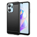 Carbon Case Hülle für Honor Play 40 Plus / Honor X7a flexible Silikon-Carbon-Hülle schwarz