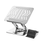 Wozinsky WRS-CPY84SS Aluminium-Laptopständer + Gratis! Smartphone-Ständer – Silber