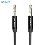 USAMS Adapter Klinke 3,5m - Klinke 3,5m Audio 1m YP101 YP-01 Schwarz