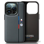 Hülle BMW iPhone 16 Pro 6,3" anthrazit/anthrazit hartcase M Perforated Tricolor Detail Line