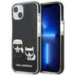 Hülle KARL LAGERFELD Apple iPhone 13 Mini Karl&amp;Choupette Schwarz Hartcase