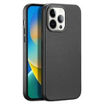 Dux Ducis Grit Ledertasche für iPhone 14 Pro Max Elegante Kunstlederhülle (MagSafe-kompatibel) Schwarz