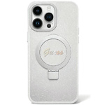 Hülle Guess GUHMP15MHRSGSD iPhone 15 Plus 6,7" klar/transparent hartcase Ring Stand Script Glitter MagSafe Case