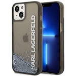 Hülle KARL LAGERFELD Apple iPhone 14 Liquid Glitter Elong Schwarz Hartcase