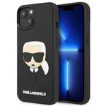 Hülle Karl Lagerfeld KLHCP14MKH3DBK iPhone 14 Plus 6.7" schwarz/schwarz hartcase 3D Gummi Karl`s Head