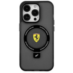 Hülle Ferrari FEHMP15SUSCAK iPhone 15 6.1" schwarz/schwarz hartcase Ring Stand 2023 Collection MagSafe Case